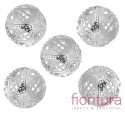 PRZEKŁADKA FILIGRANOWA AŻUROWA KULA 8MM KOLOR SREBRNY
