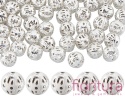 PRZEKŁADKA FILIGRANOWA AŻUROWA KULA 8MM KOLOR SREBRNY