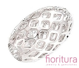 PRZEKŁADKA AŻUROWA OWAL 12x8MM KOLOR PLATINUM