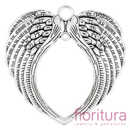 ZAWIESZKA SKRZYDŁA ANIOŁA 72,5x68x4MM KOLOR STARE SREBRO