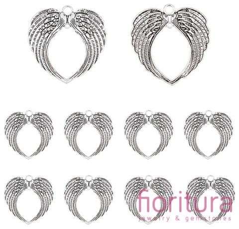 ZAWIESZKA SKRZYDŁA ANIOŁA 72,5x68x4MM KOLOR STARE SREBRO