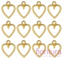 ZAWIESZKA AŻUROWE SERCE 14x11,5x1MM KOLOR ZŁOTY
