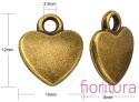 ZAWIESZKA SERCE 12x10x2,5MM KOLOR STARE ZŁOTO