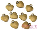 ZAWIESZKA SERCE 12x10x2,5MM KOLOR STARE ZŁOTO