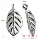 ZAWIESZKA LISTEK 16x8x1MM KOLOR STARE SREBRO 
