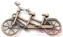 ZAWIESZKA PRZESTRZENNA 3D ROWER TANDEM 52,5x26x18MM KOLOR MIEDZIANY