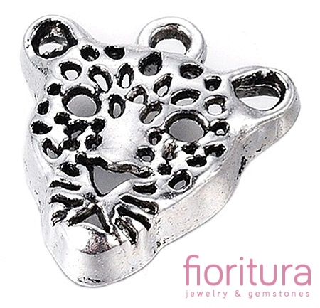 ZAWIESZKA PRZESTRZENNA LAMPART 20x18x5MM KOLOR STARE SREBRO 