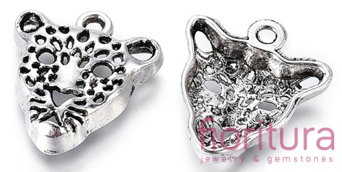 ZAWIESZKA PRZESTRZENNA LAMPART 20x18x5MM KOLOR STARE SREBRO 