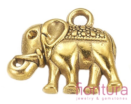 ZAWIESZKA SŁOŃ 15x17x3MM KOLOR ANTYCZNE ZŁOTO