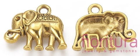 ZAWIESZKA SŁOŃ 15x17x3MM KOLOR ANTYCZNE ZŁOTO