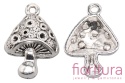 ZAWIESZKA MUCHOMOR 26x18x5,5MM KOLOR STARE SREBRO 