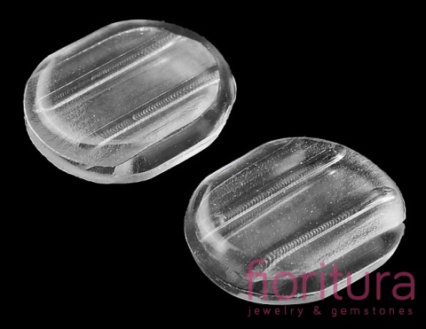 SILIKONOWE NAKŁADKI DO KLIPSÓW OWAL 10x8,5x2MM KOLOR TRANSPARENTNY