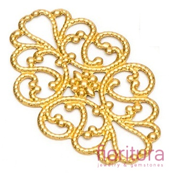 BAZA, ŁĄCZNIK,ZAWIESZKA FILIGRAN 31x20x0,5MM KOLOR ZŁOTY