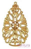 BAZA, ŁĄCZNIK,ZAWIESZKA FILIGRAN ŁEZKA 38x22x0,5MM KOLOR ZŁOTY