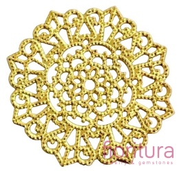 BAZA, ŁĄCZNIK,ZAWIESZKA FILIGRAN SŁONECZNIK 32x30x0,5MM KOLOR ZŁOTY
