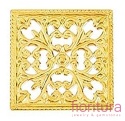 BAZA, ŁĄCZNIK,ZAWIESZKA FILIGRAN KWADRAT 15x15x0,5MM KOLOR ZŁOTY