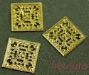 BAZA, ŁĄCZNIK,ZAWIESZKA FILIGRAN KWADRAT 15x15x0,5MM KOLOR ZŁOTY