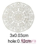 BAZA, ŁĄCZNIK,ZAWIESZKA PODSTAWA KOLCZYKA FILIGRAN KWIAT 30x0,3MM KOLOR PLATINUM