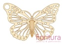 BAZA, ŁĄCZNIK,ZAWIESZKA PODSTAWA KOLCZYKA FILIGRAN MOTYL 18x12x0,4MM KOLOR ZŁOTY 