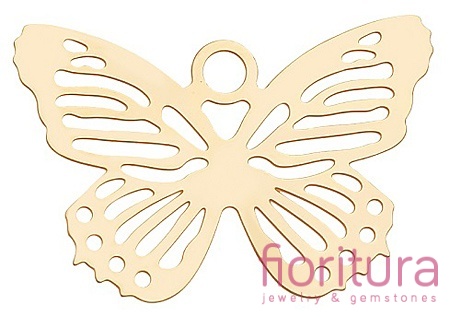 BAZA, ŁĄCZNIK,ZAWIESZKA PODSTAWA KOLCZYKA FILIGRAN MOTYL 24x16x0,4MM KOLOR ZŁOTY 
