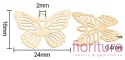 BAZA, ŁĄCZNIK,ZAWIESZKA PODSTAWA KOLCZYKA FILIGRAN MOTYL 24x16x0,4MM KOLOR ZŁOTY 