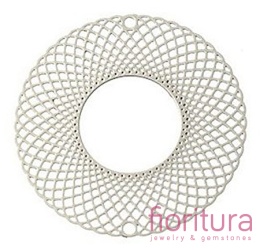 BAZA, ŁĄCZNIK,ZAWIESZKA PODSTAWA KOLCZYKA FILIGRAN KWIAT 30x0,3MM KOLOR PLATINUM