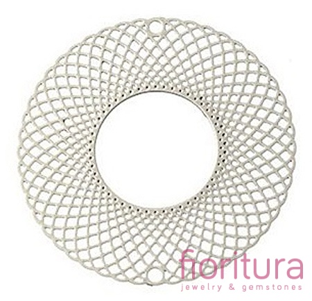BAZA, ŁĄCZNIK,ZAWIESZKA PODSTAWA KOLCZYKA FILIGRAN KWIAT 30x0,3MM KOLOR PLATINUM