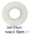 BAZA, ŁĄCZNIK,ZAWIESZKA PODSTAWA KOLCZYKA FILIGRAN KWIAT 30x0,3MM KOLOR PLATINUM