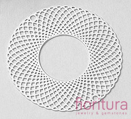 BAZA, ŁĄCZNIK,ZAWIESZKA PODSTAWA KOLCZYKA FILIGRAN KWIAT 30x0,3MM KOLOR PLATINUM