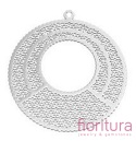 BAZA, ŁĄCZNIK,ZAWIESZKA PODSTAWA KOLCZYKA FILIGRAN OKRĄGŁY 33x30x0,4MM KOLOR PLATINUM