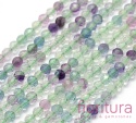 KAMIEŃ NATURALNY FLUORYT KULA FASETOWANA 3MM SZNUR