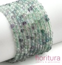 KAMIEŃ NATURALNY FLUORYT KULA FASETOWANA 3MM SZNUR