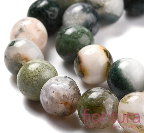 KAMIEŃ NATURALNY AGAT DRZEWNY KULA 8MM SZNUR
