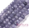 KAMIEŃ NATURALNY JADEIT MALEZYJSKI SLATE BLUE OPONKA FASETOWANA 4x2-3MM SZNUR