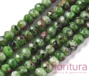 KAMIEŃ NATURALNY JADEIT MALEZYJSKI LIME GREEN OPONKA FASETOWANA 4x2-3MM SZNUR