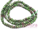 KAMIEŃ NATURALNY JADEIT MALEZYJSKI LIME GREEN OPONKA FASETOWANA 4x2-3MM SZNUR