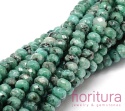 KAMIEŃ NATURALNY JADEIT MALEZYJSKI CADET BLUE OPONKA FASETOWANA 4x2-3MM SZNUR