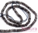 KAMIEŃ NATURALNY JADEIT MALEZYJSKI GRAY OPONKA FASETOWANA 4x2-3MM SZNUR