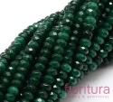KAMIEŃ NATURALNY JADEIT MALEZYJSKI DARK GREEN OPONKA FASETOWANA 4x2-3MM SZNUR