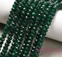 KAMIEŃ NATURALNY JADEIT MALEZYJSKI DARK GREEN OPONKA FASETOWANA 4x2-3MM SZNUR