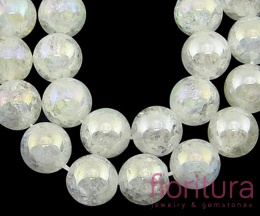 KAMIEŃ NATURALNY CRACKLE KWARC CRYSTAL KULA 11MM SZNUR