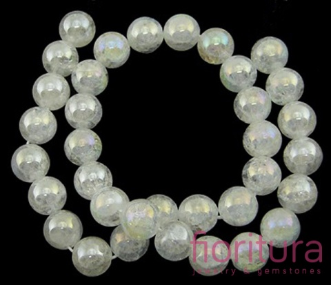 KAMIEŃ NATURALNY CRACKLE KWARC CRYSTAL KULA 11MM SZNUR