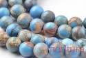 KAMIEŃ NATURALNY JASPIS CESARSKI CORNFLOWER BLUE KULA .8MM SZNUR