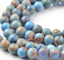 KAMIEŃ NATURALNY JASPIS CESARSKI CORNFLOWER BLUE KULA .8MM SZNUR