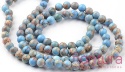 KAMIEŃ NATURALNY JASPIS CESARSKI CORNFLOWER BLUE KULA .8MM SZNUR