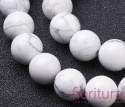 KAMIEŃ NATURALNY HOWLIT BIAŁY KULA 12MM SZNUR
