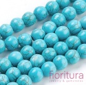 KAMIEŃ SYNTETYCZNY TURKUS DEEP SKY BLUE KULA 10MM SZNUR