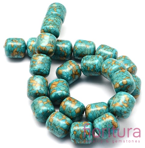 KAMIEŃ SYNTETYCZNY TURKUS WALEC 12x13,5-15MM
