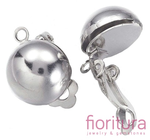 KLIPSY Z OCZKIEM DO PODWIESZANIA OK.19x12x14MM KOLOR SREBRNY