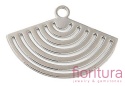 PODSTAWA KOLCZYKA, ŁĄCZNIK, ZAWIESZKA FILIGRANOWA WACHLARZ 11,5x17x0,3MM KOLOR SREBRNY
